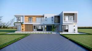 แบบบ้านโม้ดิร์นกล่อง 2 ชั้น