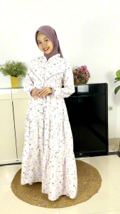 GAMIS LUNA CUTETRIK TERBARU 2025 UNGU SOFT MULAI 10 -14 TAHUN REMAJA TEENAGER WARNA UNGU GS 699