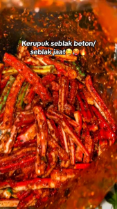 Kerupuk Jaat/Beton Pedas Daun Jeruk Kemasan 250GRAM
