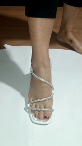 Sandal cao gót nữ quai dây xoàng sườn bọc 2 lớp gót mica trong 7cm