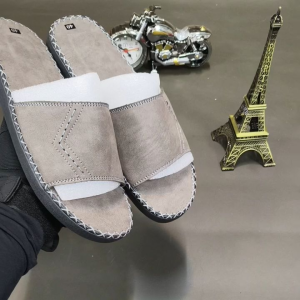 dép quai ngang da sáp nam thời trang kiểu dáng trẻ trυng đế đúc liền khâu chỉ toàn bộ chắc chắn