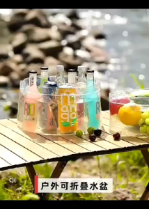 OHHDEER Foldable Bucket Water Container Portable Clear Folding Bucket Basins For Outdoor Garden Camping Fishing Washing