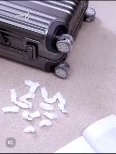 OHHDEER 80Pcs Elastic Wheels Cover Disposable Suitcase Wheels Protection Cover Travel Luggage Cover