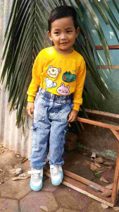 CELANA PANJANG JEANS CARGO ANAK LAKI-LAKI USIA 2-7 TAHUN