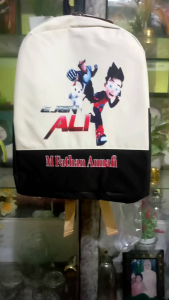 TAS RANSEL ANAK SEKOLAH TK SD FREE NAMA KARAKTER KARTUN EJEN ALI
