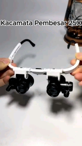 ZEAST Kacamata Pembesar 25x Magnifier dengan 2 LED service jam eletronika - 9892GJ