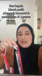 Aksesoris 17 Agustus ikat kepala merah putih buat  anak maupun dewasa