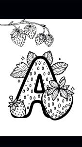 (PDF)26 LETTERS STRAWBERRY THEME TO COLOUR ALPHABET COLOURING PAGES