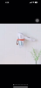 เครื่องเป่าผมติดผนังชั้นวางของในห้องน้ำแบบเรียบง่าย ราคาถูกต้อง