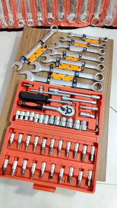 [Tặng cờ lê 15] Bộ 46 chi tiết và 7 cây cờ lê từ 8-19mm dùng để vặn đai ốc