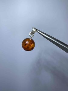 8290-MẶT HỔ PHÁCH TRÒN NỞ HOA ( THIÊN NHIÊN) MÓC BẠC