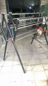 Jemuran Baju Rak Pakaian Premium Aluminium Panjang 180 cm Tinggi 160 cm