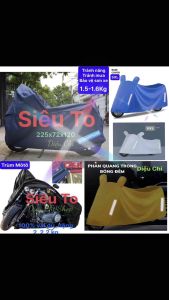 Áo Trùm Xe Máy- Bạt Trùm Xe Máy Vải Dù Cao Cấp Size To (Có Loại Trùm Mô Tô Riêng Biệt)
