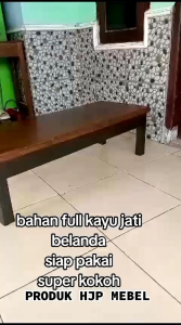TERMURAH meja lesehan meja makan meja komputer full kayu jati belanda siap pakai panjang 100cm lebar 40cm tinggi 30cm hitam coklat