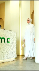 Abaya Couple Putih Ibu & Anak Maryam