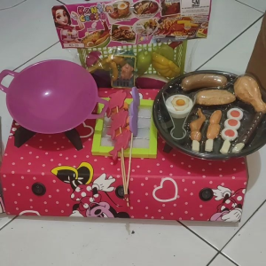 MAINAN ANAK PEREMPUAN DAN LAKI-LAKI MINI SET MASAK MASAKAN KOMPOR BISA NYALA BISA BUAT KADO YANG LAGI PIRAL