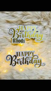 Birthday Cake Toppers with acrylic stick stand - Customized