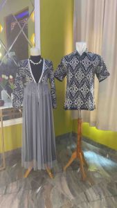 AYRA MD COUPLE NAVY - COUPLE TENUN - OUTER TENUN - BAJU TENUN