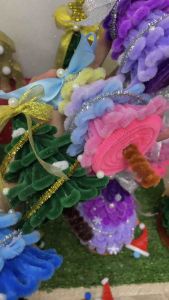 Handmade DIY Twist Stick Korean Keychain Christmas Tree Xmas Tree Keychain DIY Cute Funny Keychain