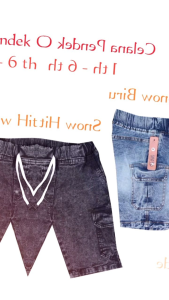 Celana Pendek Jeans CARGO Anak 1 th - 6 th