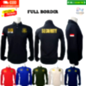 KAOS KERAH SECURITY TURN BACK CRIME LENGAN PANJANG BANYAK PILIHAN WARNA - BAJU SECURITY MURAH BKS