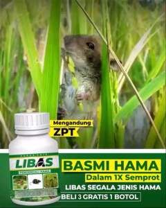 BELI 3 GRATIS 1 BOTOL PUPUK LIBAS 250 Racun Tikus Cair Obat Tikus Racun Hama Padi Tanaman Pembunuh Tikus Belalang Burung Ulat Bulu