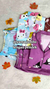 PIYAMA PAKET MURAH  SIZE JUMBO LENGAN PENDEKD 120 100 RB DAPAT 3 SETEL (Lengan Pendek Celana panjang)