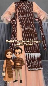 HANA COUPLE TENUN MAHOGANY - DRESS TENUN KONDANGAN- BAJU TENUN - DRESS TENUN
