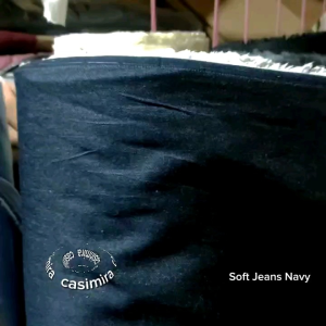 Kain SOFT JEANS DENIM NAVY 5 Oz per 1.25 m Bahan Kemeja Gamis Blouse KURTA Koko Dress Tunik Overall Kulot Blazer dll