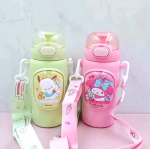 BOTOL MINUM ANAK STAINLESS SANRIO / BOTOL SLEMPANG ANAK / BOTOL MELODY / BOTOL KUROMI LUCU