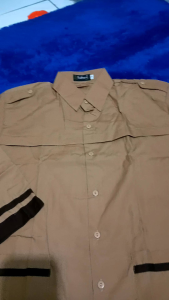 seragam sekolah kemeja pramuka siaga lengan panjang(plipit)