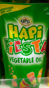 UFC Hapi Fiesta Vegetable Cooking Oil Pouch (500ml) Cholesterol Free Food