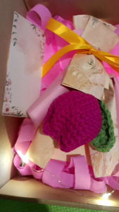 Mini tulip bouquet with box and lights