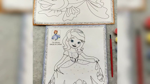 1pc Childrens water colour painting graffiti painting pigment painting watercolor set / 儿童填色水彩画涂鸦画颜料画水彩套装