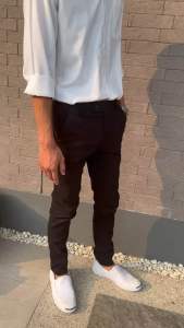 กางเกงสแล็คขายาว ทรงกระบอกเล็ก ผ้ายืด สีดำ กรม เทา กากี ทุกวัน 24/7 สินค้าคุณภาพ