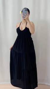Sammy Layered Long Dress with 2 sided pockets