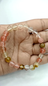 Gelang Elastis Batu Alam Cherry Quartz