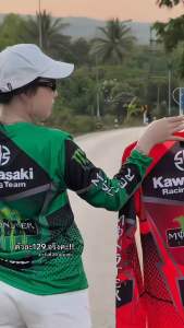 เสื้อกีฬาพิมพ์ลาย คาวาซากิ แขนยาว ผ้านุ่มใส่สบาย