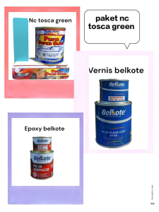 cat duco paket penta nc tosca green terdiri dari penta nc tosca green vernis belkote dan epoxy belkote