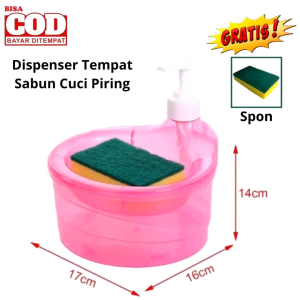 Dispenser Tempat Sabun Cuci Piring Soap Pump Dispenser 1000ml Gratis Spon
