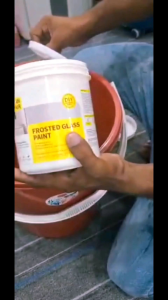 FROSTED GLASS PAINT&POLYUREA-TILES TRANSPARENT WATERPROOF 1KG  (jishan repair) cat kaca beku jubin- kalis air lutsinar