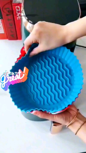 Reusable Air Fryer Liner Silicone Pot Non-Stick Steamer Pad Baking Liner for Microwave Kitchen Cooking Mat Air Fryer Accessories