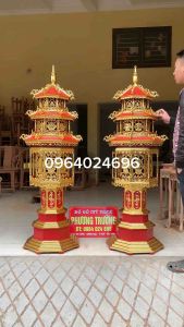 cặp đèn tháp Sơn son rát vàng (có cao 60801m1m2 1m4 1m61m82m 2m20)