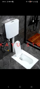 Closet Jongkok Fullset Lengkap Penutup/Kloset Petak Muah/Closet Jongkok Dual Flush Tangki Air Mr.Tao