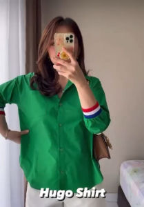 SHANE CLTOHING HUGO SHIRT/ ATASAN KEMEJA OVERSIZED POPLIN 356