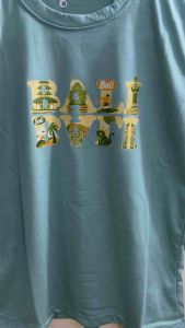 Kaos Atasan Sablon Tulisan Bali-Bali untuk Anak Usia 1-12 Tahun