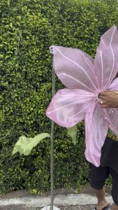 Standing Aksesoris Bunga Motif Teratai Dekorasi Pelaminan Bunga Lampu Hias Photogrgraphi Flower Hiasan Diameter 70cm