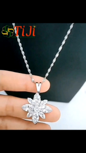 Dây chuyền inox mặt hoa tuyết dây mì xoắn siêu đẹp không đen không gỉ sét