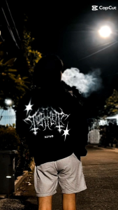 MSTN / hoodie boxy oversize STEPSIS black hoodie oversize menyala