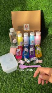 Slime kit tofu hampers paket komplit anti gagal kado mainan hadiah ulang tahun anak perempuan TK SD SMP slime slim slem bonus activator murah